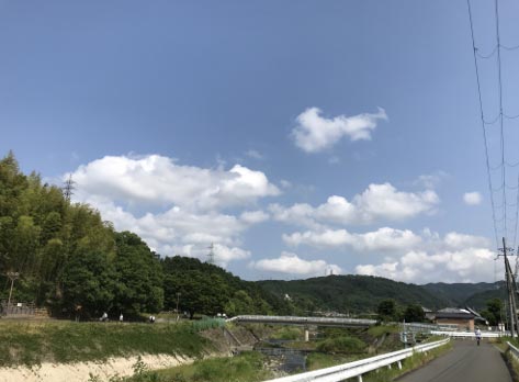 芥川の夏空